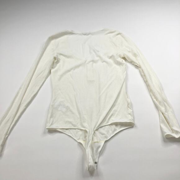 Wolford NEW Small Henley String Long Sleeve Button Top Bodysuit White 79208 HRJ - Picture 11 of 12